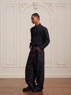 YADcrew Glitter Suede Leather Melting Pocket Jeans
