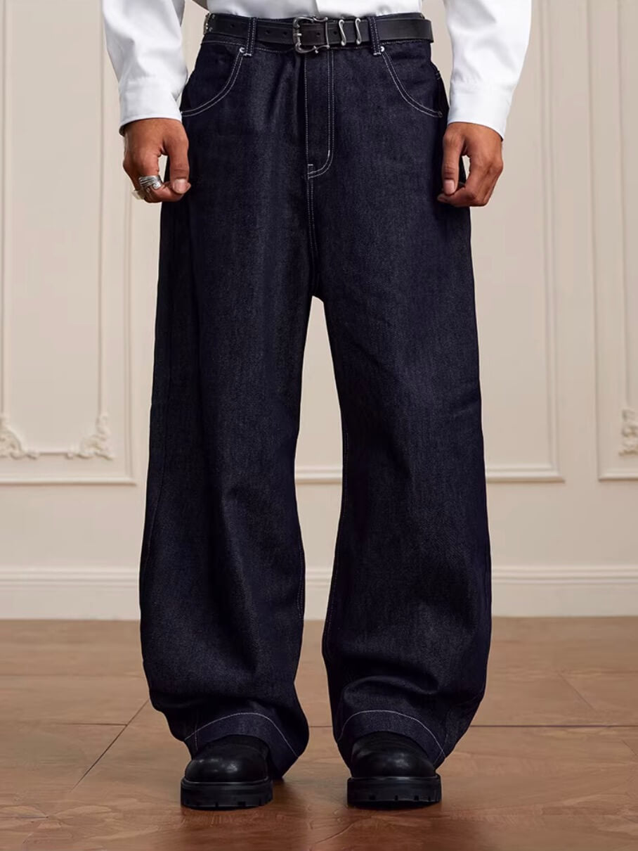 YADcrew Glitter Suede Leather Melting Pocket Jeans