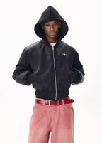 KARMANISTIC Embroidered Hooded Puffer Bomber Jacket
