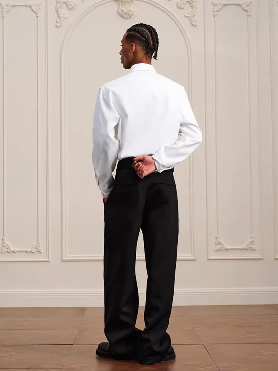 YADcrew Pearl Belt Suit Pants