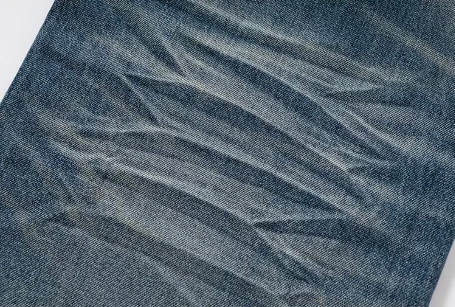 YADcrew Scorched Embroidery Washed Distressed Whisker Jeans