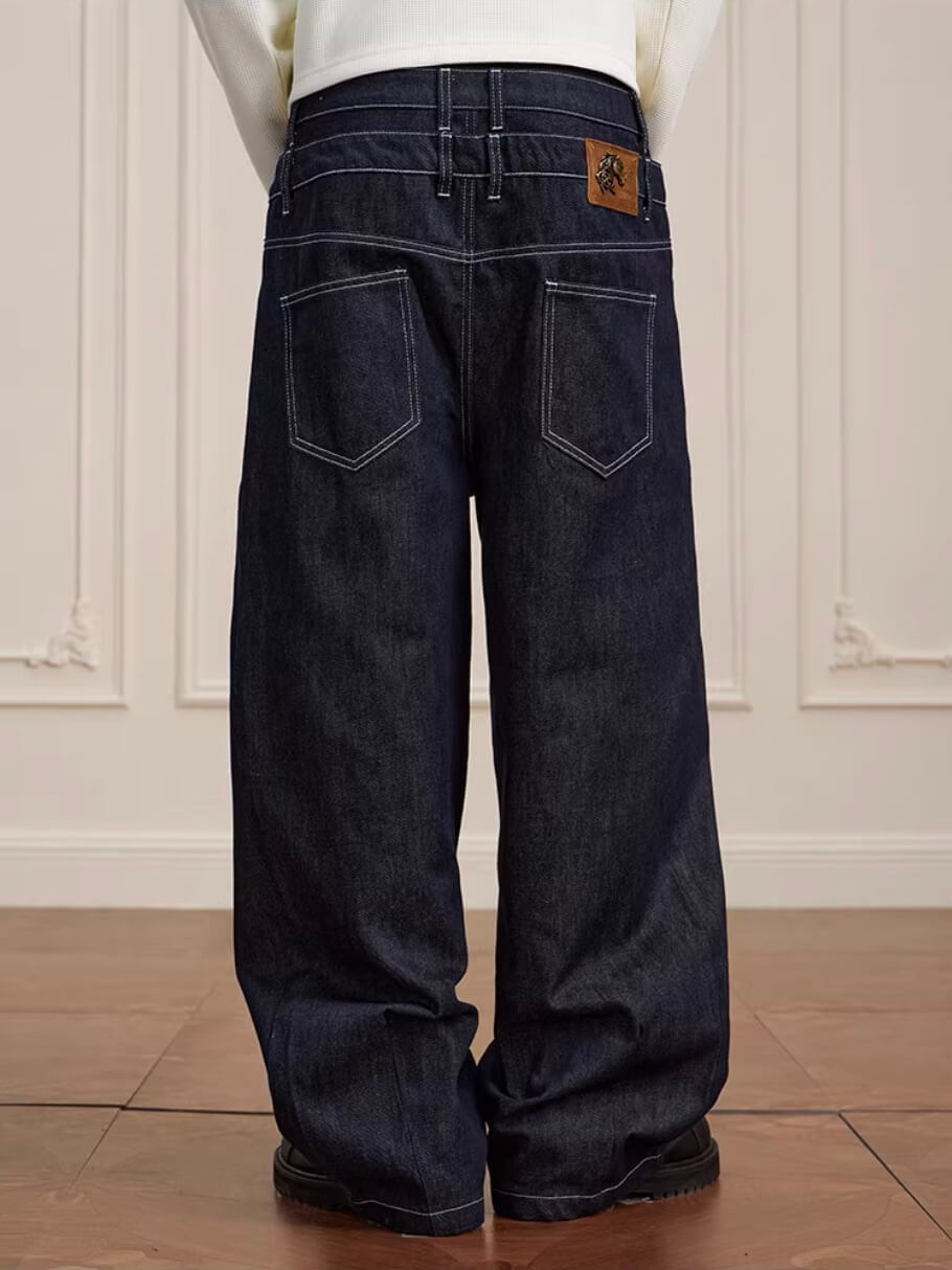 YADcrew Double Waist Buttoned Jeans