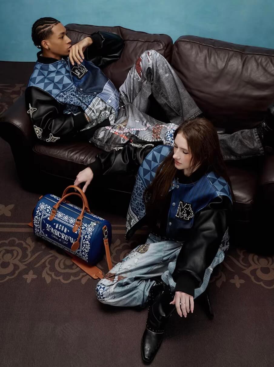 YADcrew x MEDM PU Leather Weekender Bag