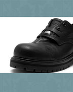 YADcrew Washed Horsehide Leather Platform Dress Shoes