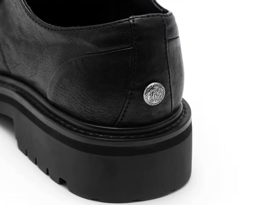 YADcrew Washed Horsehide Leather Platform Dress Shoes