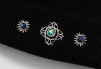 YADcrew Gemstone Embellished Knit Beanie