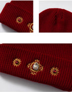 YADcrew Gemstone Embellished Knit Beanie