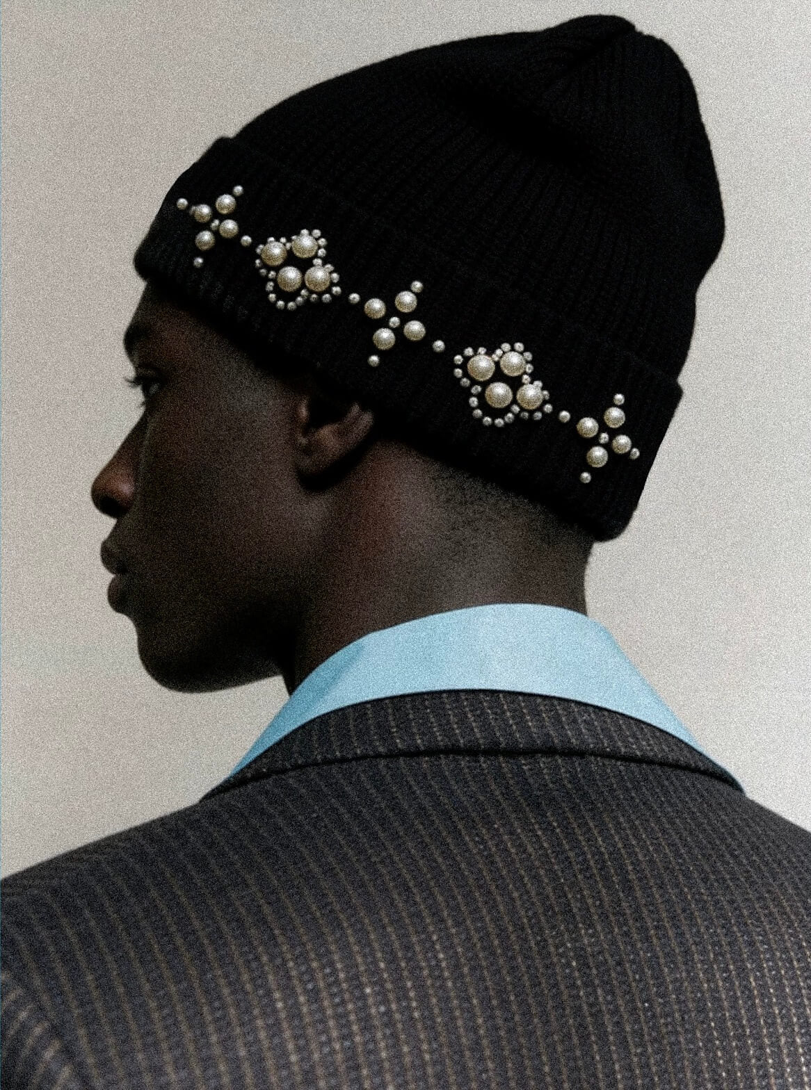 YADcrew Pearl Embellished Knit Beanie