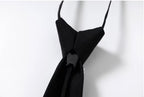 YADcrew Pearl Embellished Black Tie