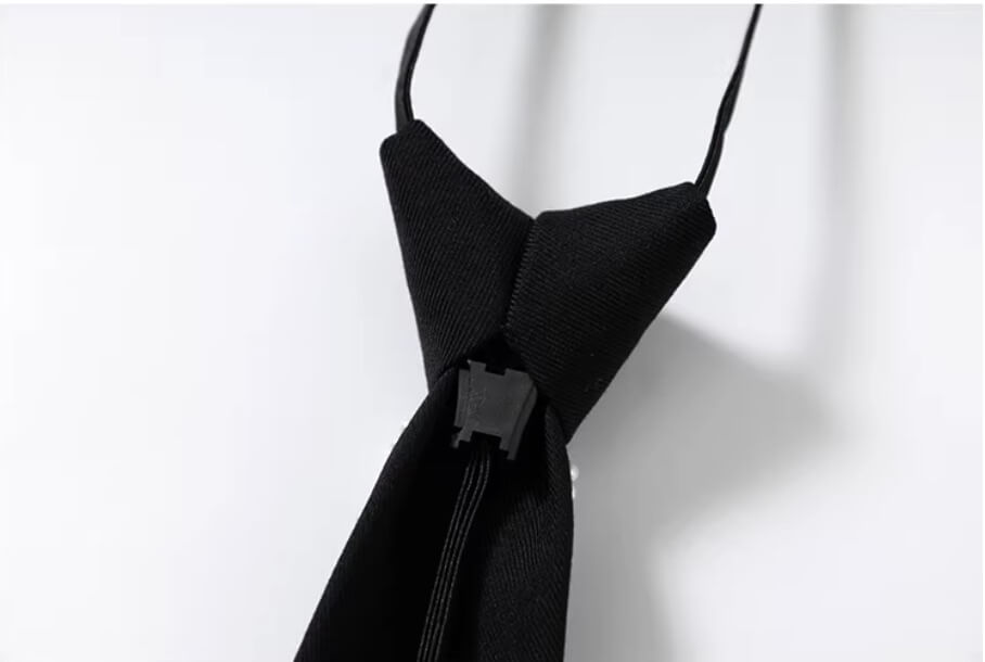 YADcrew Pearl Embellished Black Tie