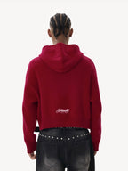KARMANISTIC Embroidered Zip Up Knit Hoodie