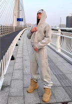 KARMANISTIC Embroidered Zip Up Knit Hoodie