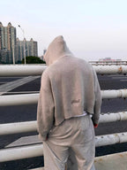 KARMANISTIC Embroidered Zip Up Knit Hoodie