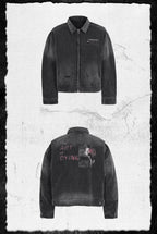 UNDERWATER Dying Art Gradient Washed Aged Detroit Jacket