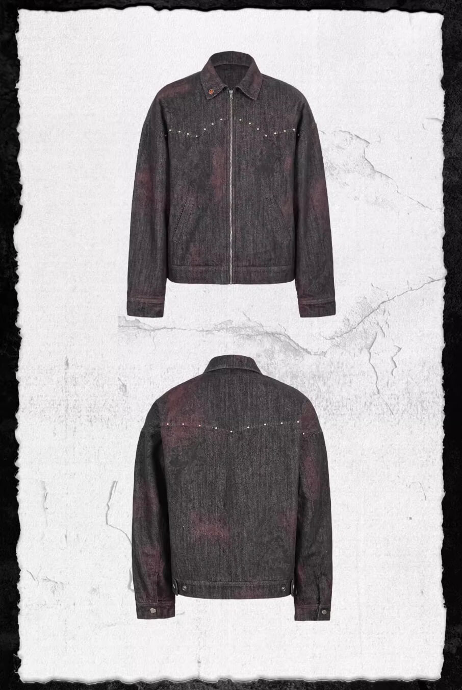 UNDERWATER Studded Western Denim Jacket