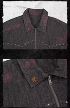 UNDERWATER Studded Western Denim Jacket