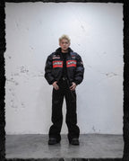 UNDERWATER Hell Badge Embroidered Racing Bomber Jacket