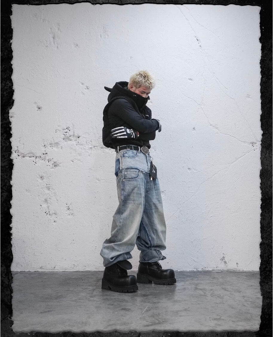 UNDERWATER Demon Horn Removable Hood Down Vest