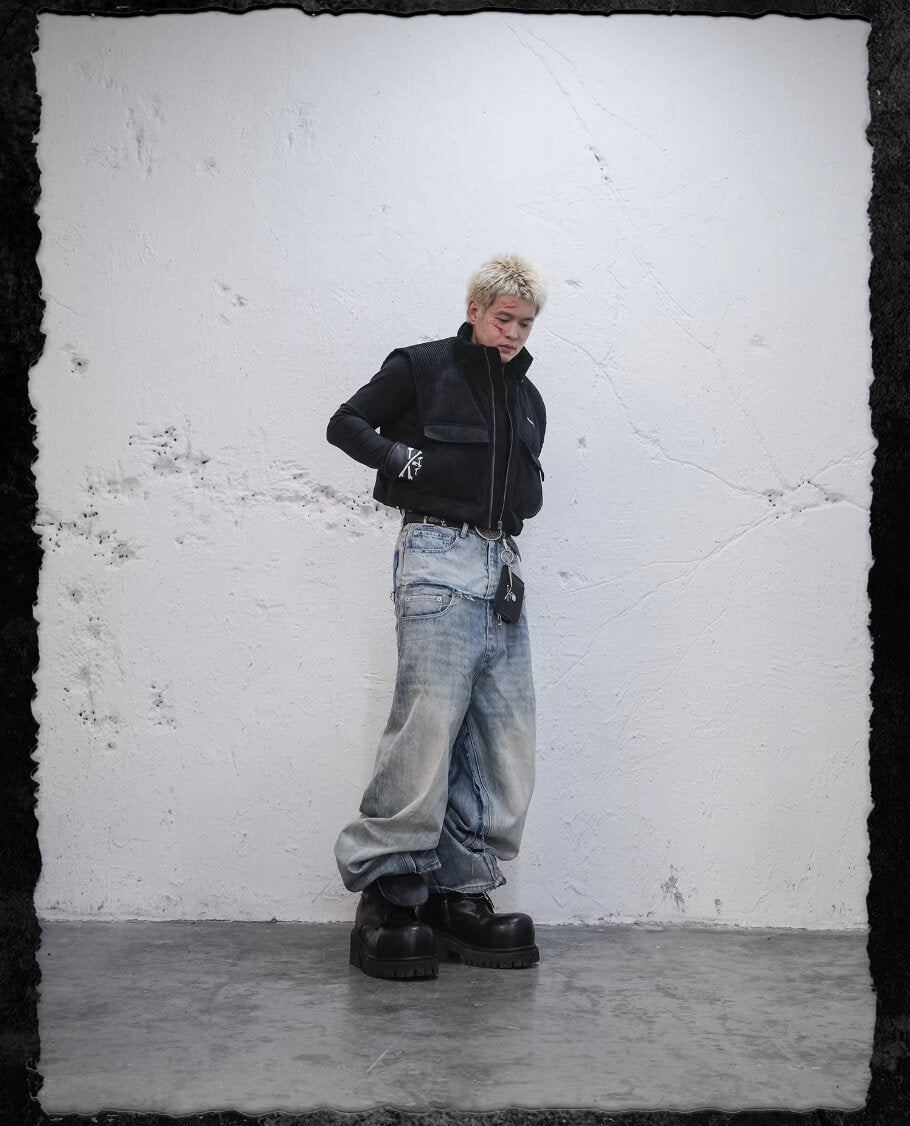 UNDERWATER Demon Horn Removable Hood Down Vest