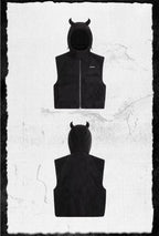UNDERWATER Demon Horn Removable Hood Down Vest