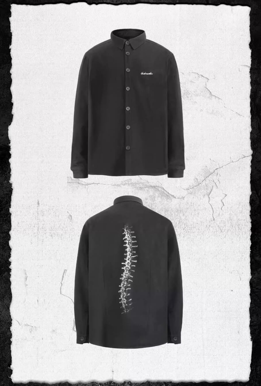 UNDERWATER Spine Print Long Sleeve Shirt