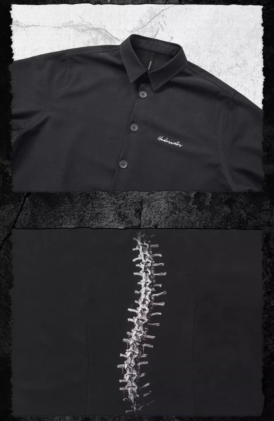 UNDERWATER Spine Print Long Sleeve Shirt