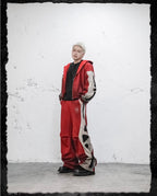 UNDERWATER Skeleton Patchwork Dirty Dye Zip Up Hoodie