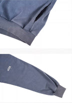 UNDERWATER Washed Distressed Vintage Print Zip Up Sweatshirt