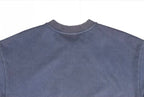 UNDERWATER Washed Distressed Vintage Print Zip Up Sweatshirt