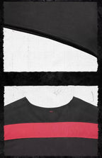 UNDERWATER Striped Colorblock Raw Hem Sweatshirt