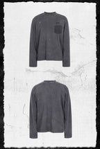 UNDERWATER Sun Faded Pocket Vintage Wash Long Sleeve Tee