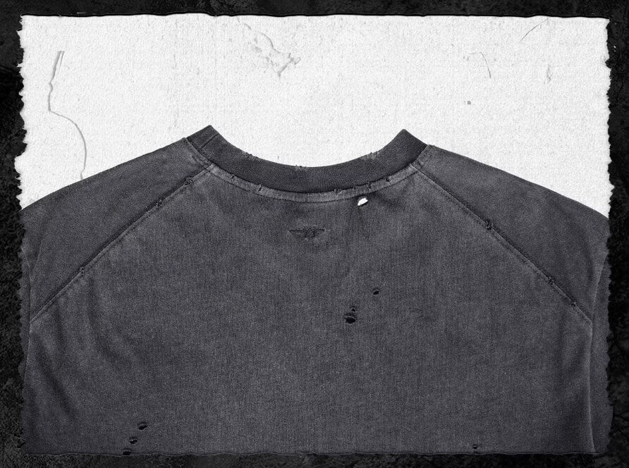 UNDERWATER Sun Faded Pocket Vintage Wash Long Sleeve Tee