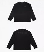 UNDERWATER Black Thorn Ring Logo Print Long Sleeve Tee