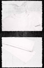UNDERWATER White Demon Print Distressed Long Sleeve Tee