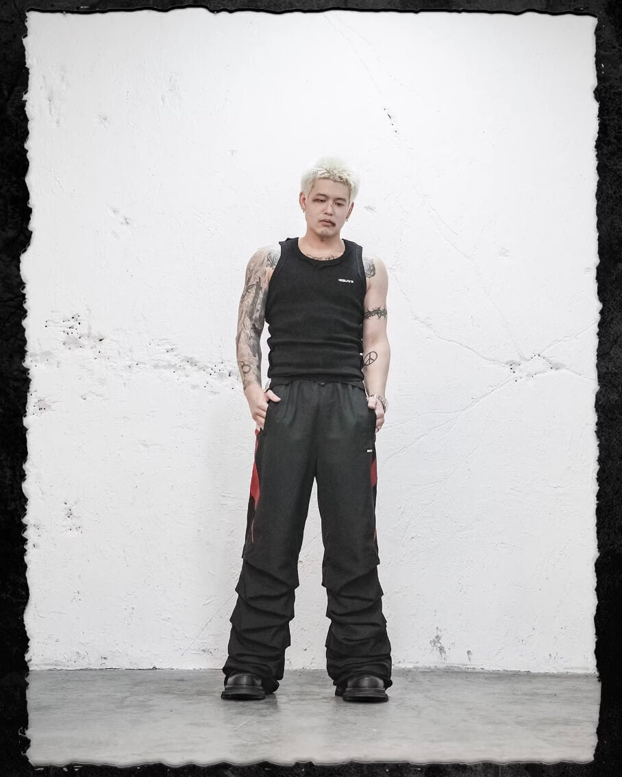 UNDERWATER Dirty Dye Colorblock Track Pants