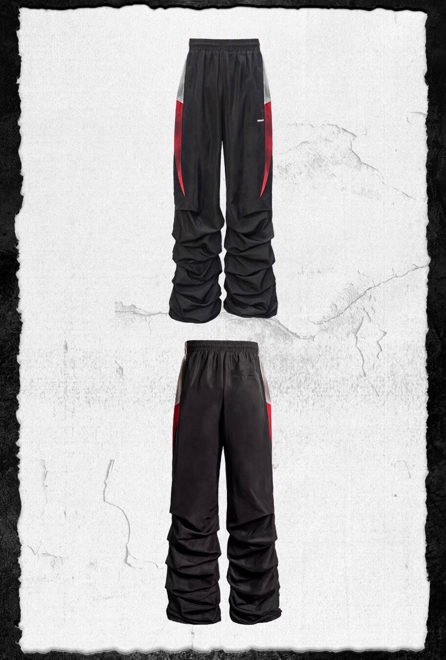 UNDERWATER Dirty Dye Colorblock Track Pants