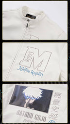 MEDM × Jujutsu Kaisen Satoru Gojo Print Patch PU Leather Jacket