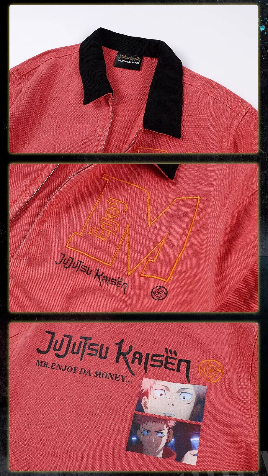 MEDM × Jujutsu Kaisen Yuji Itadori Washed  Detroit Jacket