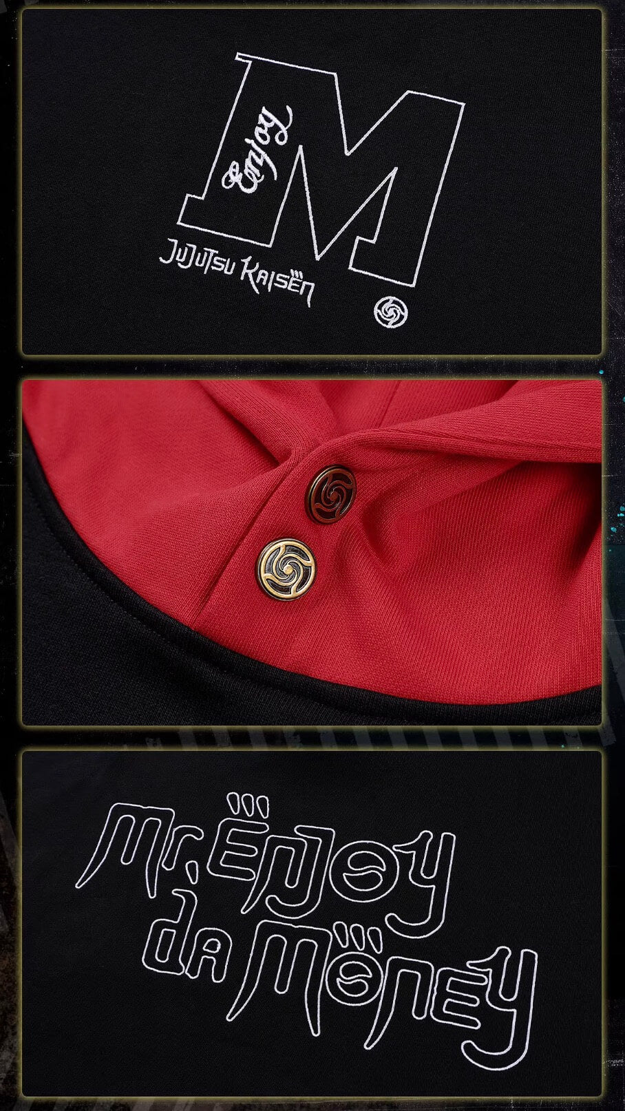 MEDM × Jujutsu Kaisen Yuji Itadori Colorblock Hoodie