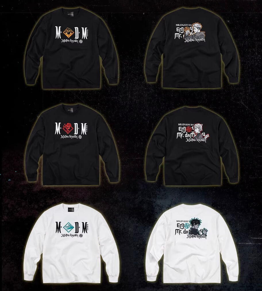MEDM × Jujutsu Kaisen Character Print Embroidered Long Sleeve Tee