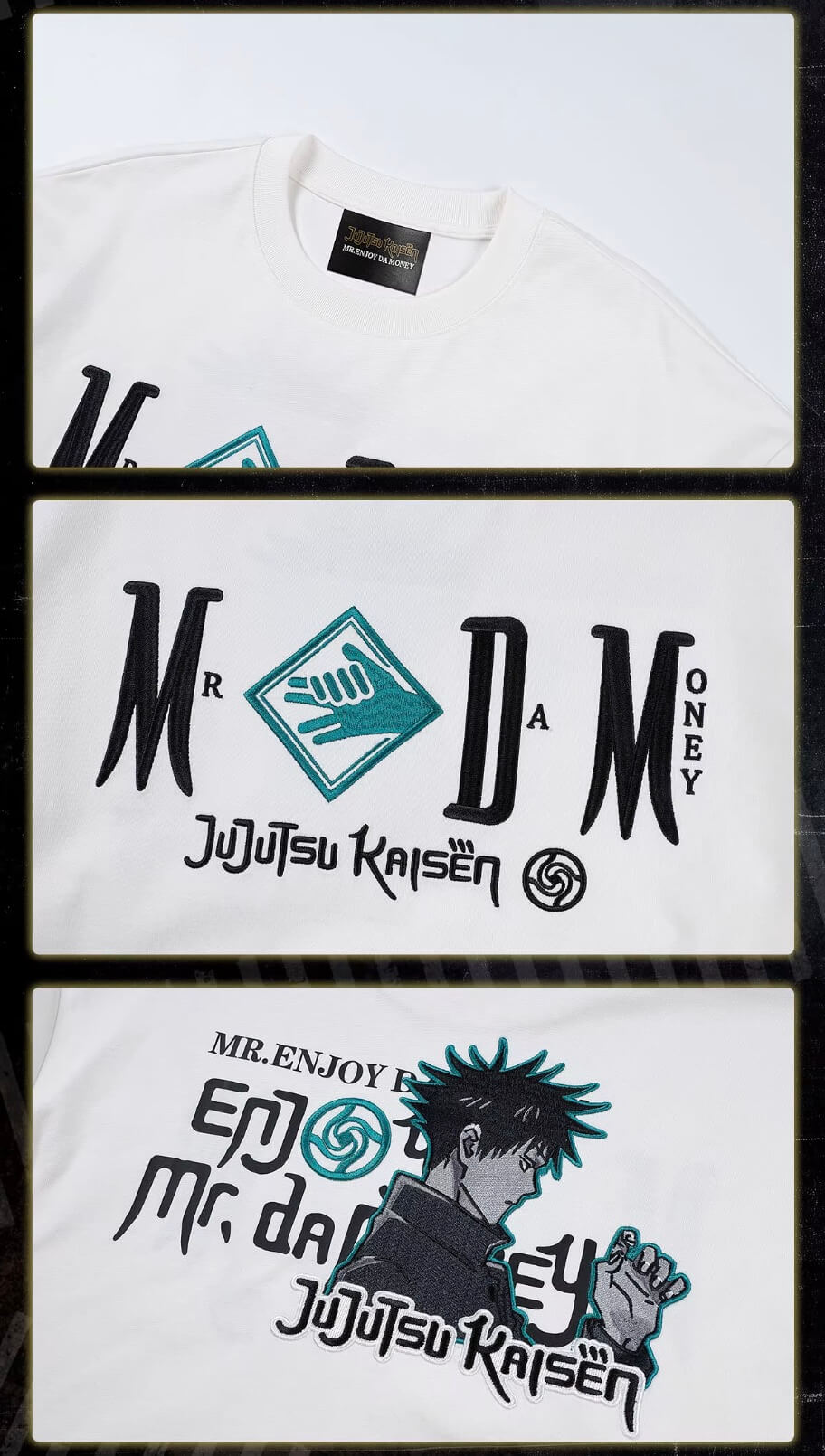 MEDM × Jujutsu Kaisen Character Print Embroidered Long Sleeve Tee