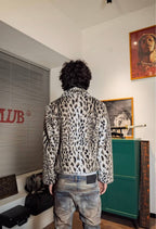 TGFCLUB Leopard Printed Faux Fur Jacket