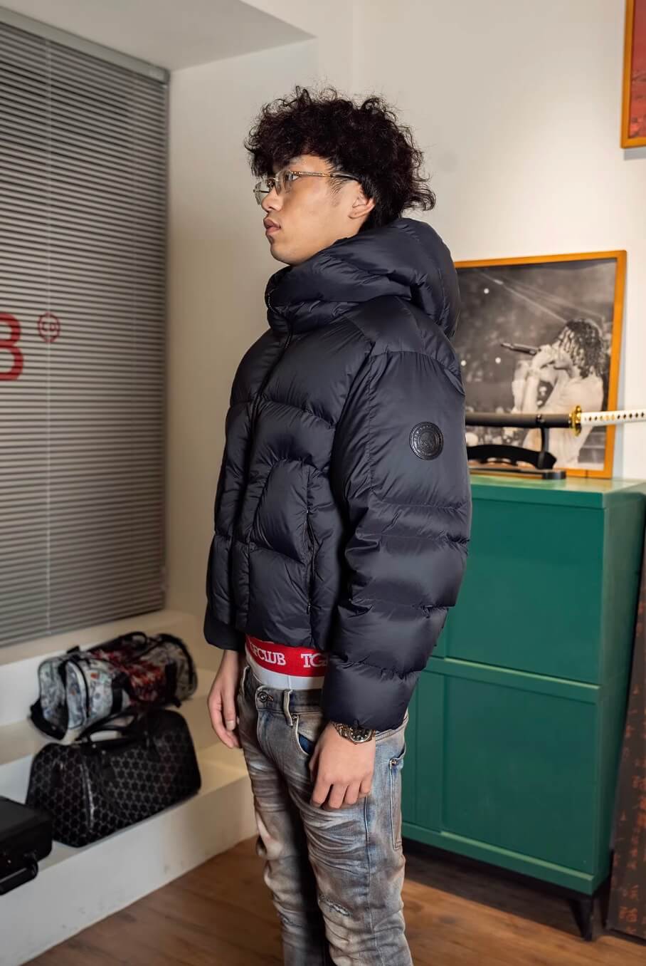 TGFCLUB Oversized Short Hooded Down Jacket