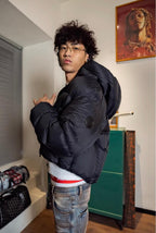 TGFCLUB Oversized Short Hooded Down Jacket