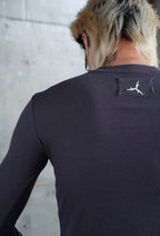TGFCLUB PRIME KILLA Rhinestone Stretch Slim Fit Long Sleeve Tee