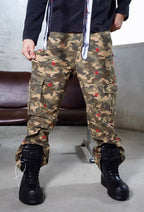 TGFCLUB Kill Fully Embroidered Studded Camouflage Cargo Pants