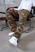 TGFCLUB Kill Fully Embroidered Studded Camouflage Cargo Pants