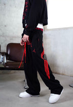 TGFCLUB PRIME KILLA Print Rhinestone Double Waist Sweatpants