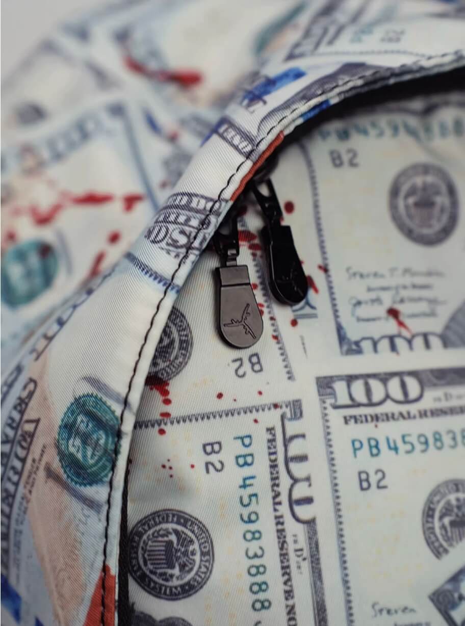 TGFCLUB Graffiti Dollar Bill All Over Printed Backpack