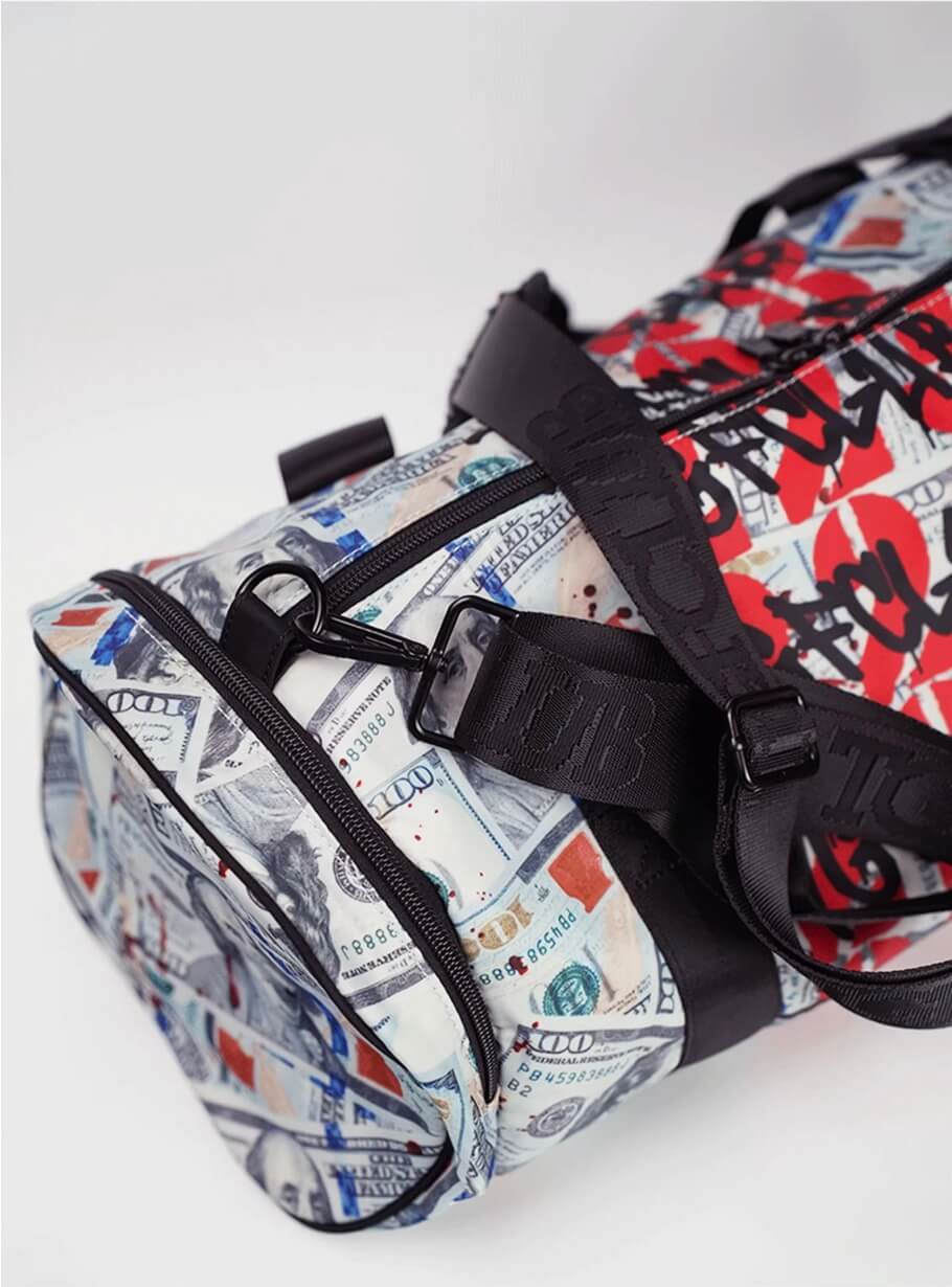 TGFCLUB Graffiti Dollar Bill All Over Printed Duffle Bag